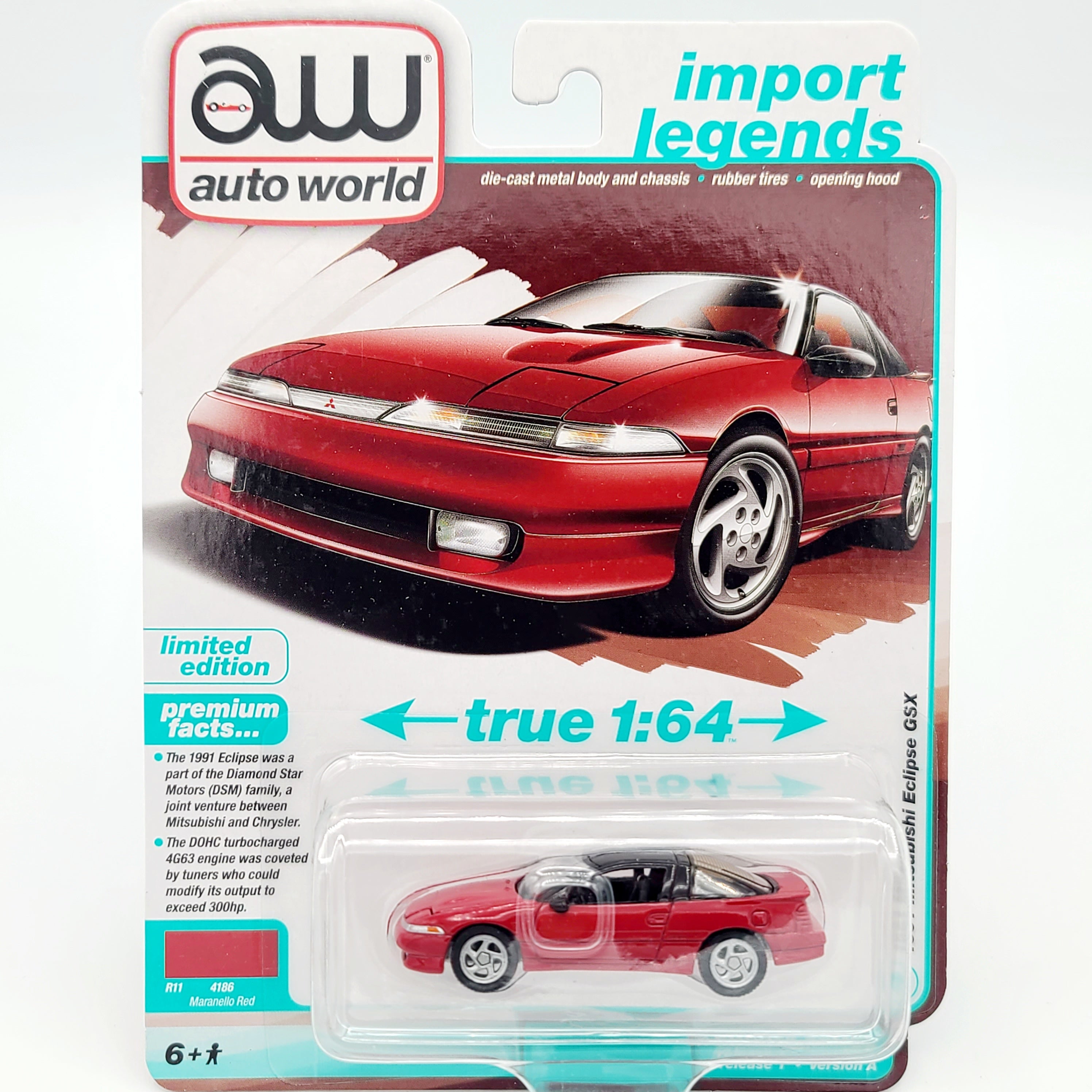 Auto World '91 Mitsubishi Eclipse GSX - 1:64 scale (2025 Release 1A - Import Legends)